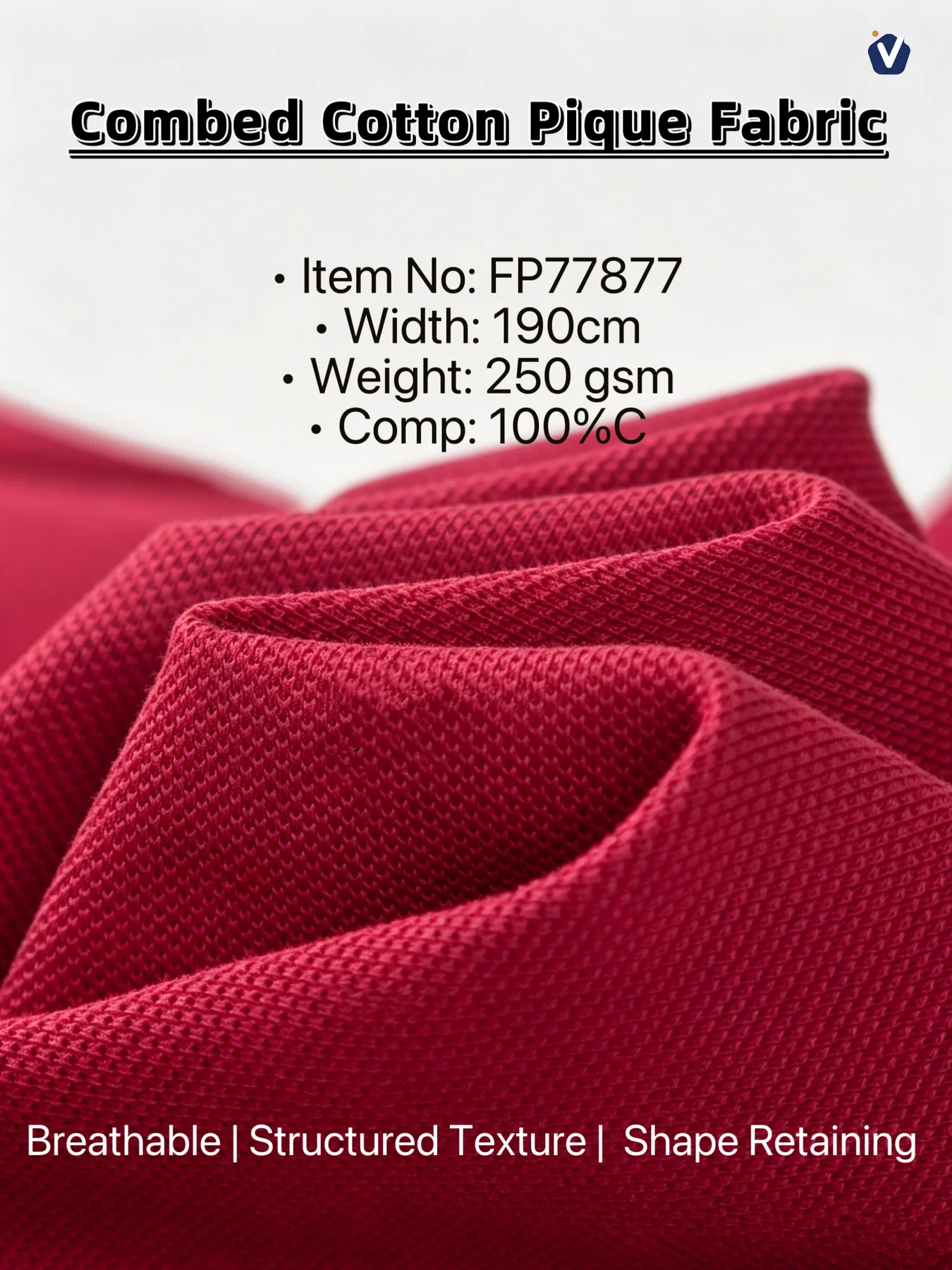 FP77877 | Breathable & moisture-wicking; crisp shape, anti-sagging; skin-friendly & comfortable | Polo shirts / casual wear / sportswear