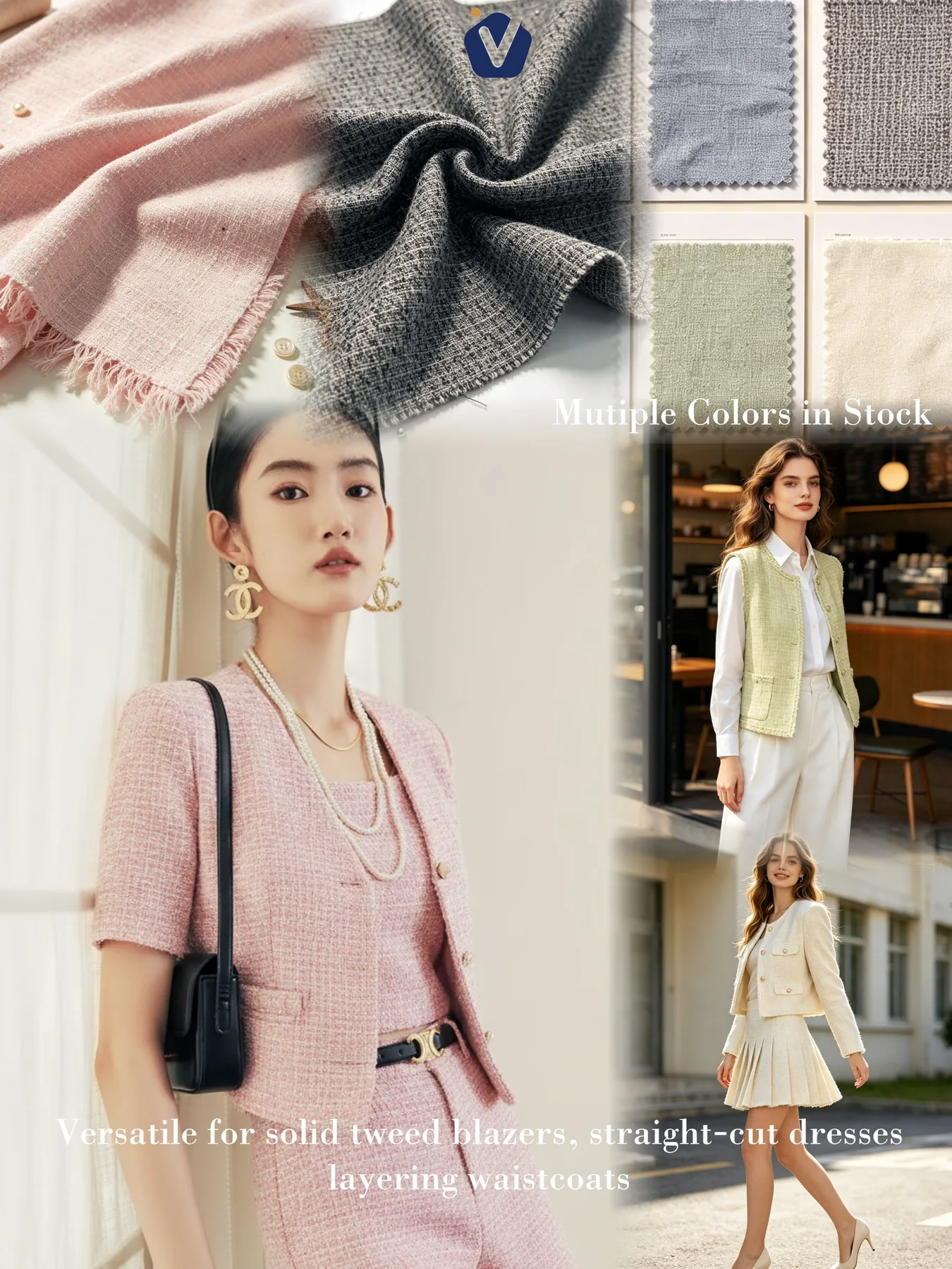 FP00796 | Luxury mixed-yarn tweed | Women's co-ord set