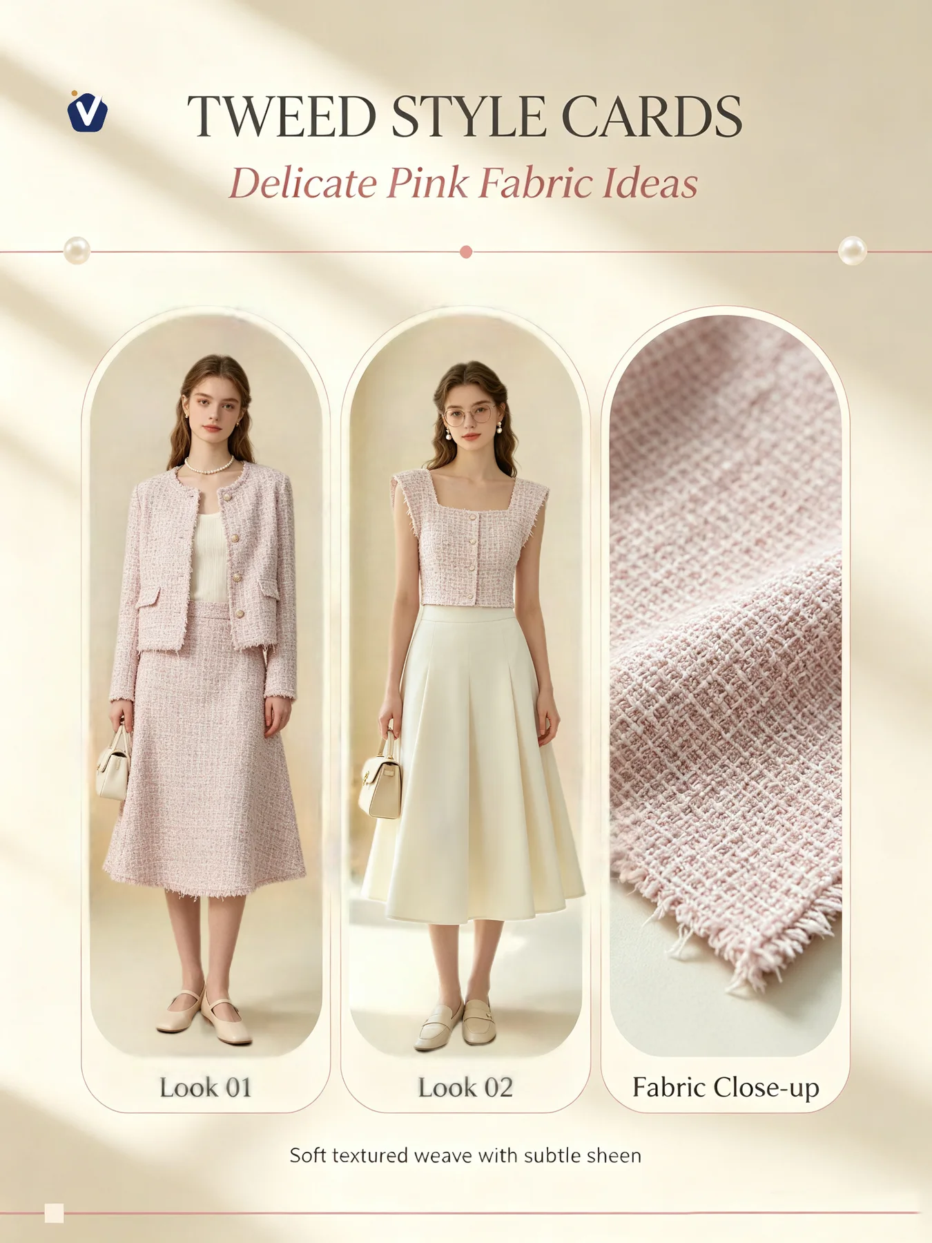 FP38209 | Tweed campuran wol hangat | Set pakaian wanita