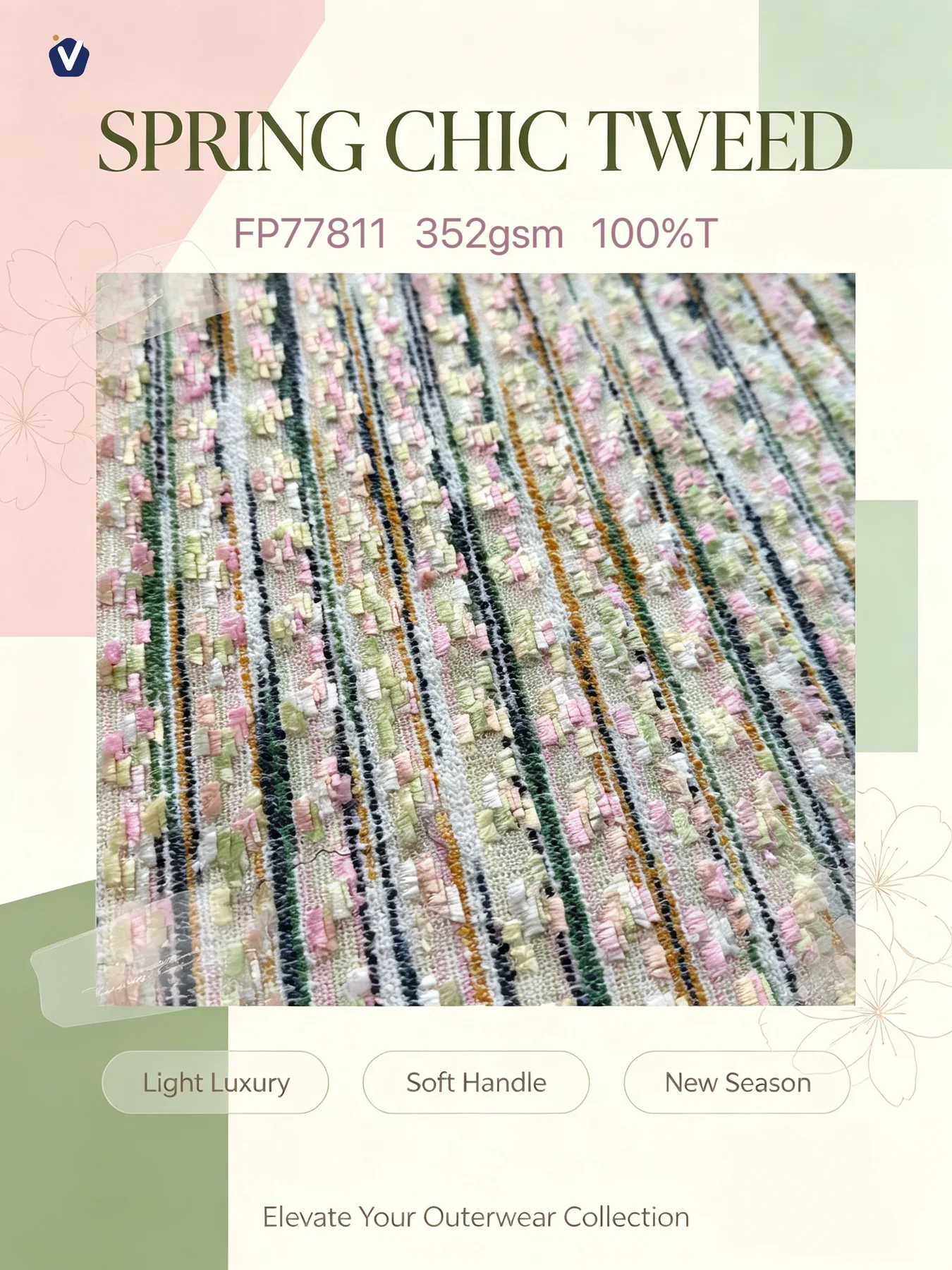 FP77811 | Fabrik gaya tweed