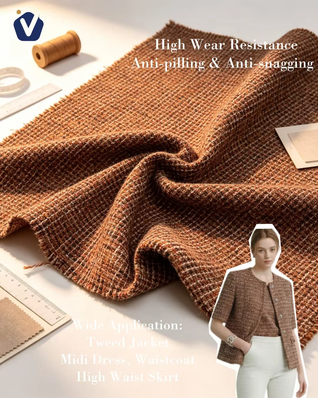FP77814 | Fabrik gaya tweed