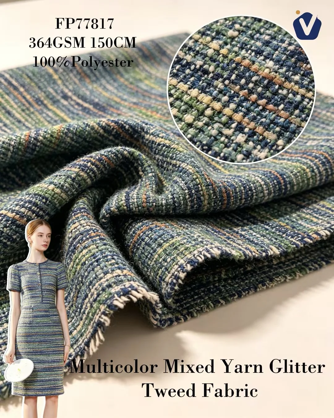 FP77817 | Fabrik gaya tweed