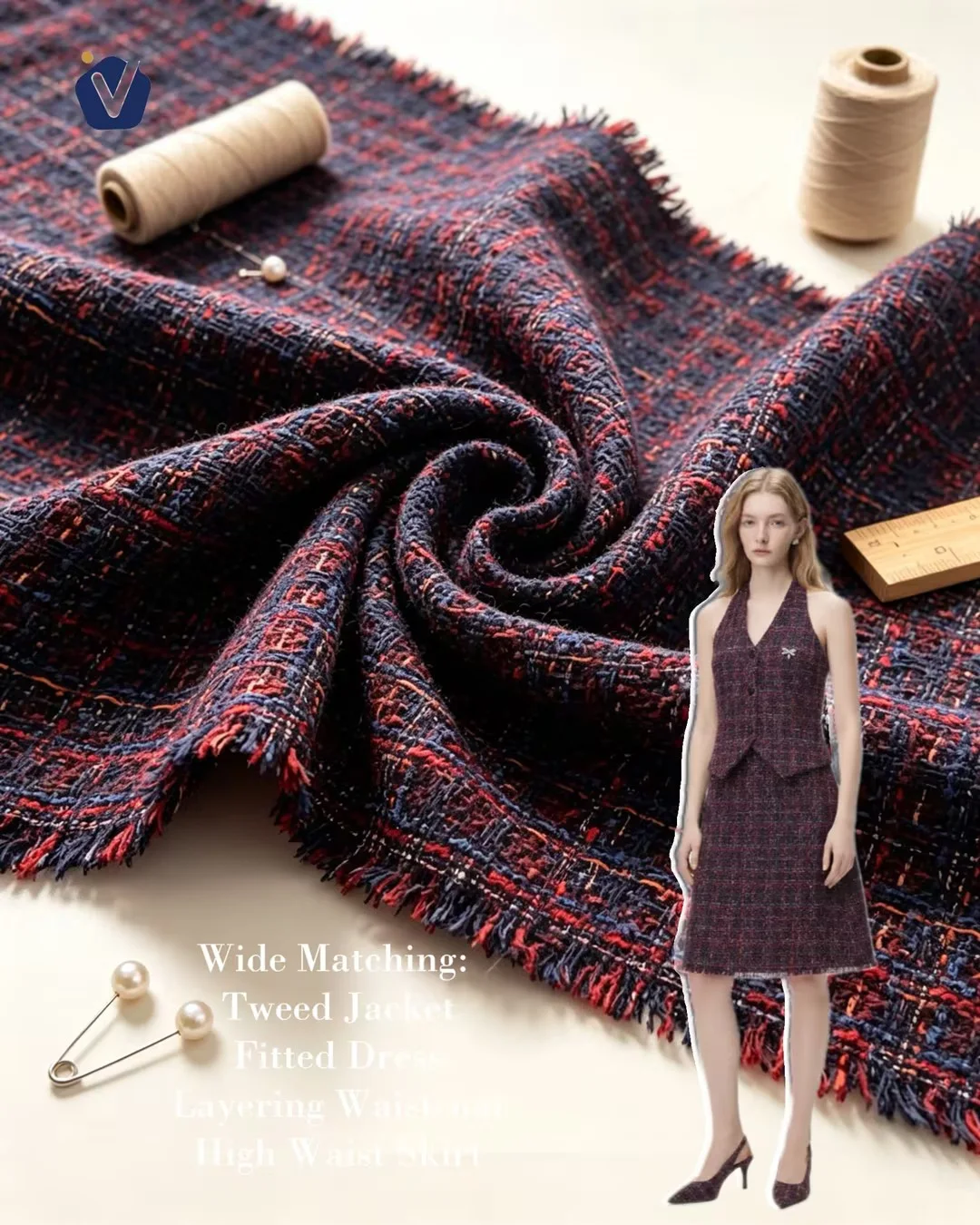 FP77856 | Fabrik gaya tweed
