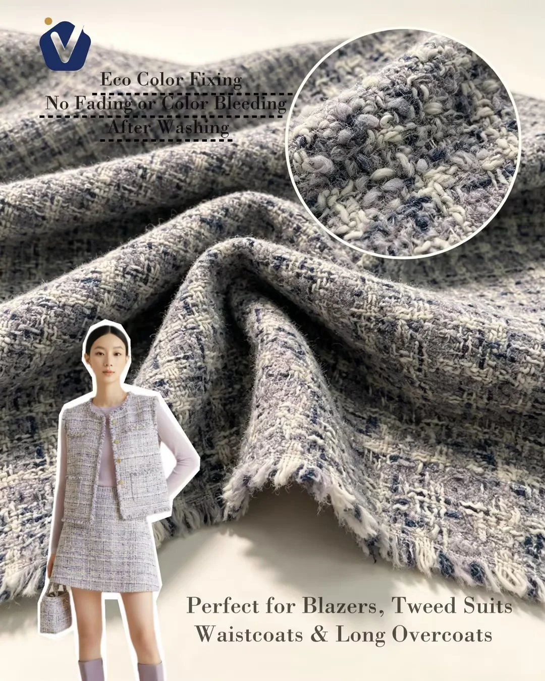 FP78340 | Fabrik gaya tweed