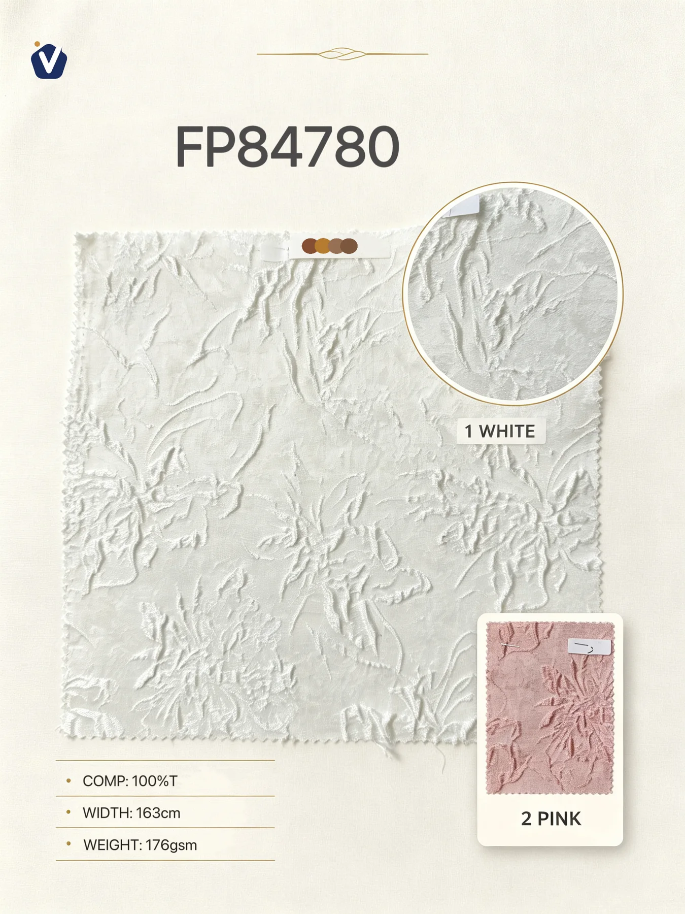 FP84780 | Tekstur timbul 3D | Gaun