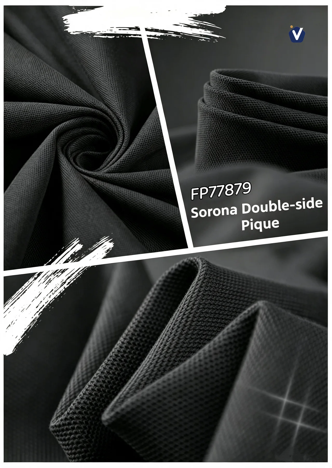 FP77879 | Pique dua muka Sorona berdaya pulih | Polo dan pakaian sukan sekolah