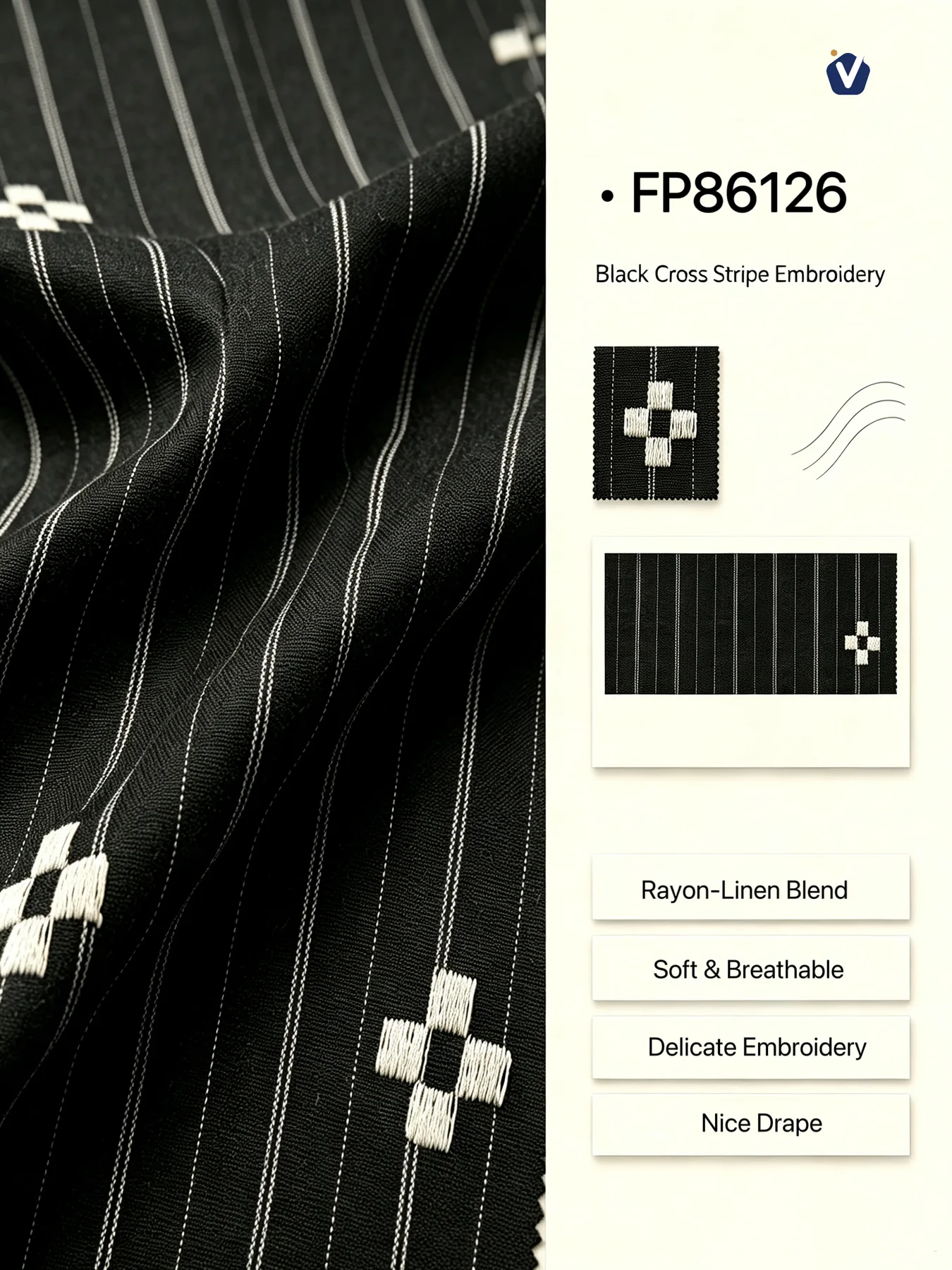 FP86126 | Rayon-linen lembut bertekstur | Kemeja dan gaun