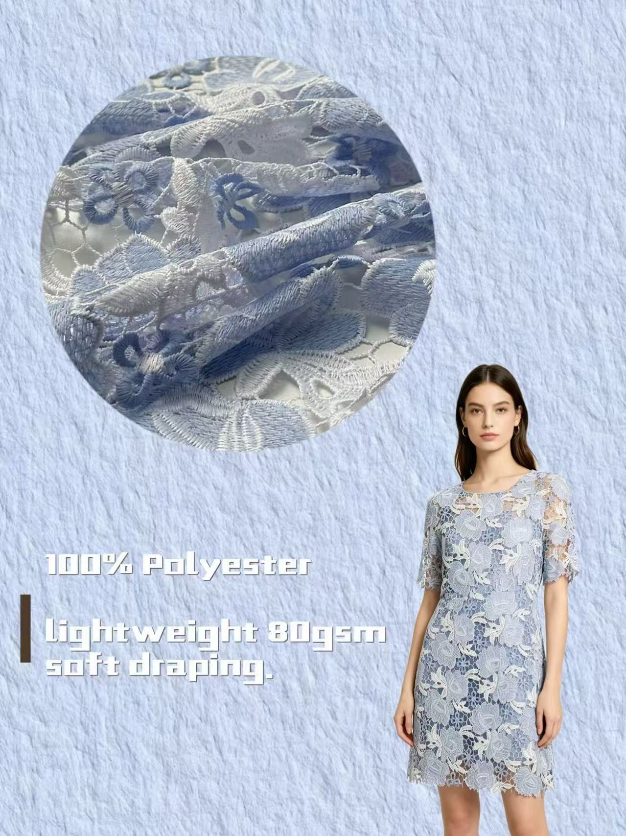 FP83122 | Renda kerawang berkilau | Gaun
