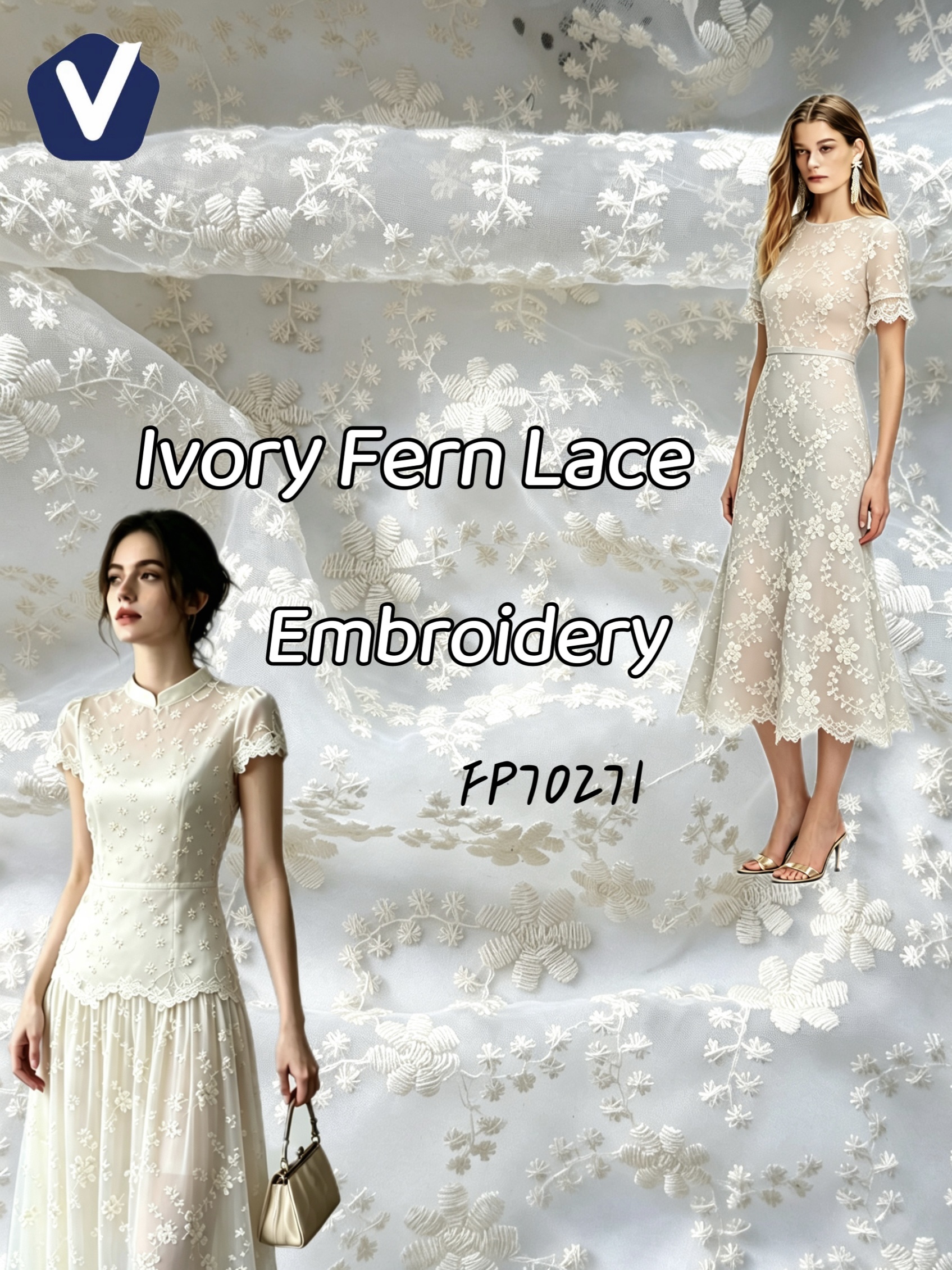 FP70271 | Shimmering openwork lace | Dress