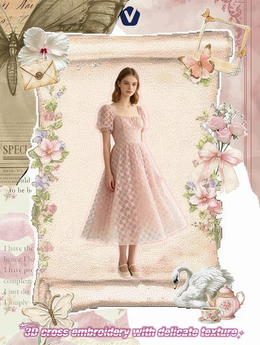 FP78128 | 3D floral eyelet | Dress