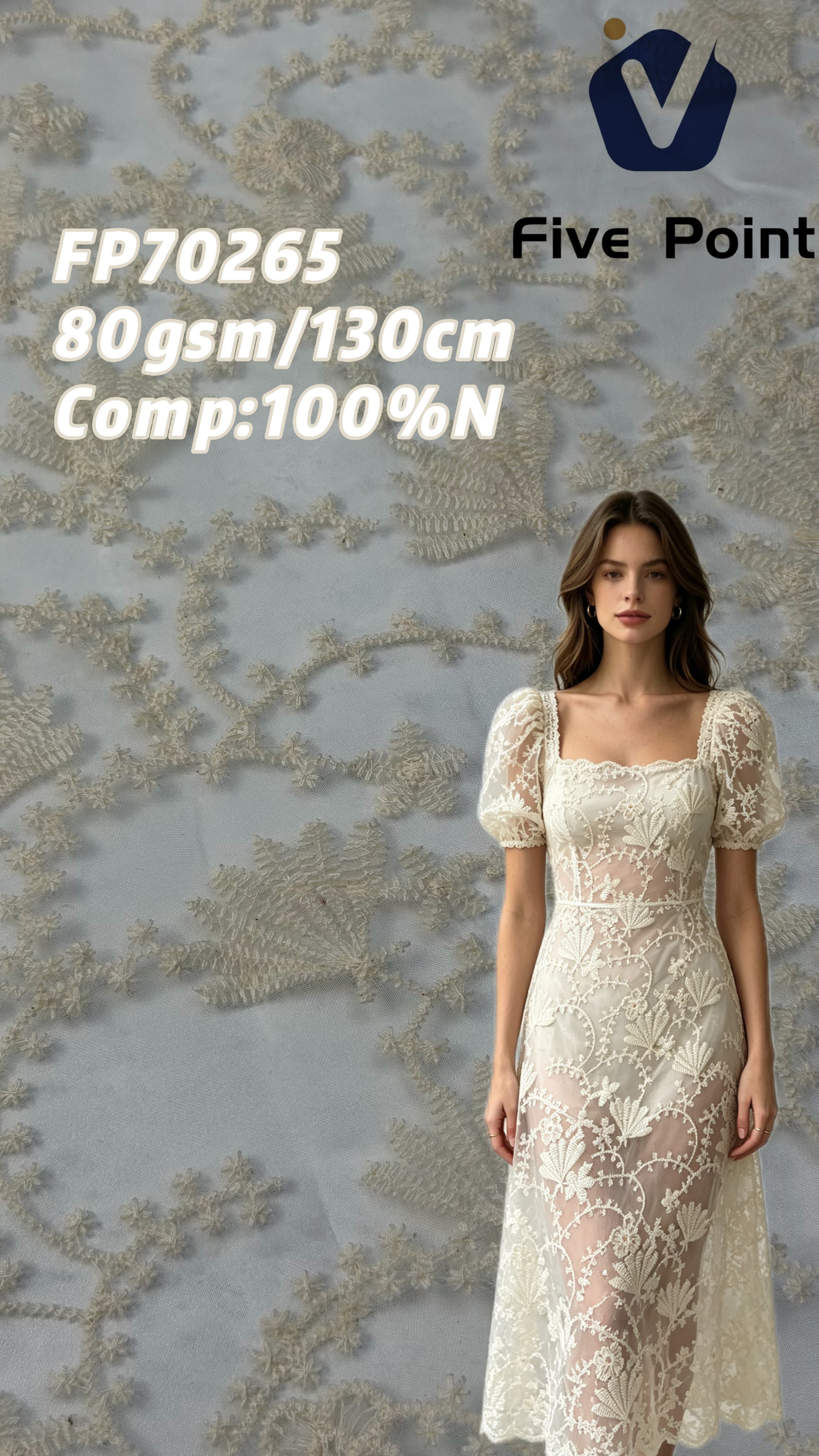 FP58884 | Shimmering openwork lace | Dress