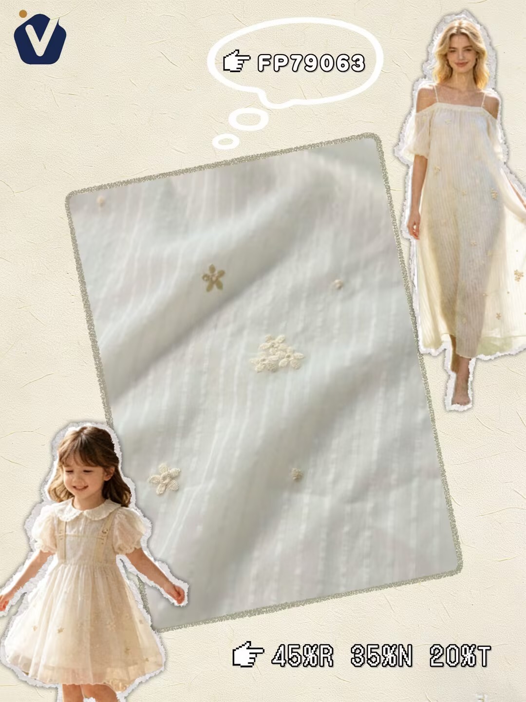 FP79063 | 3D floral eyelet | Dress