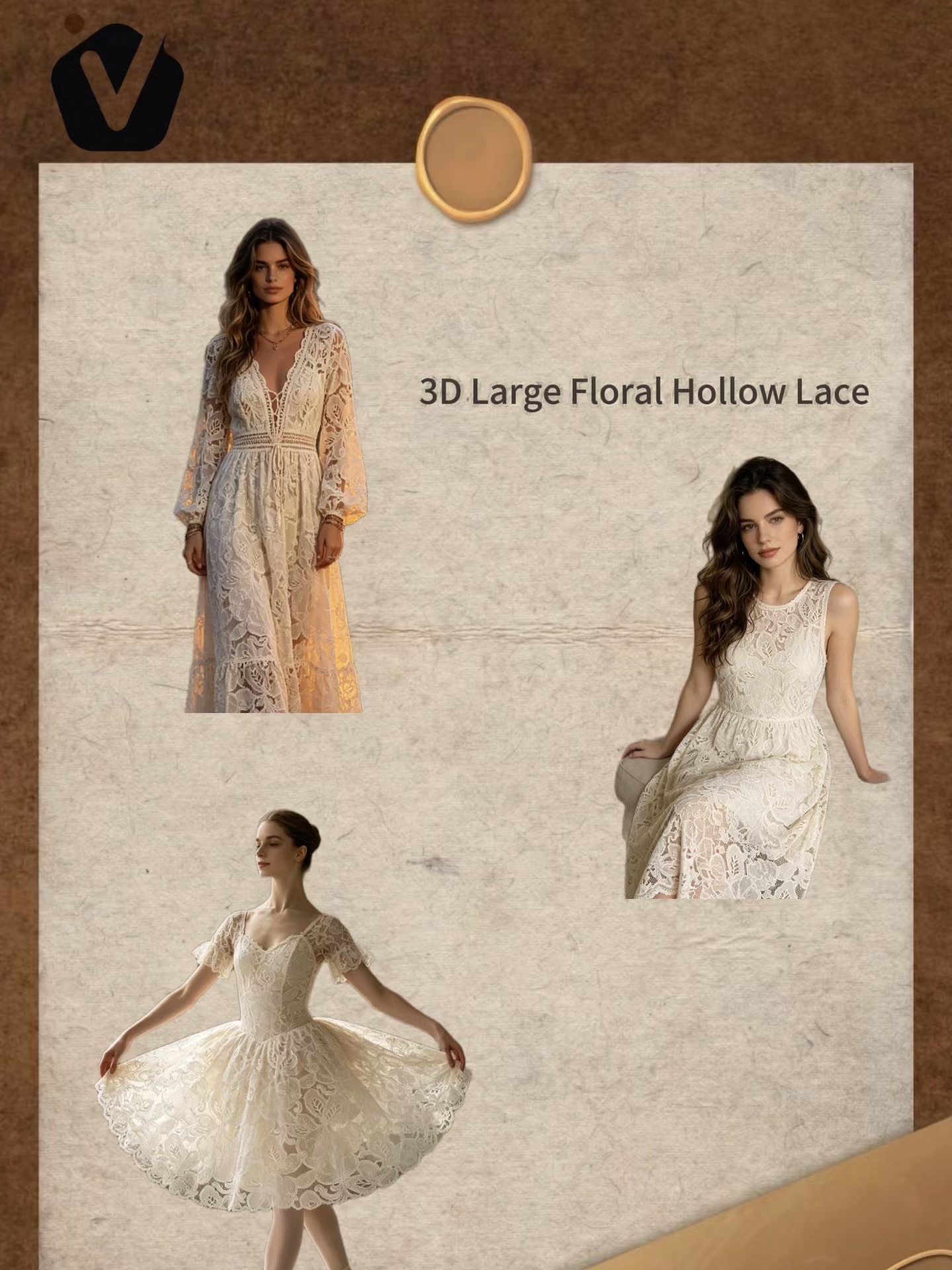 FP83126 | Shimmering openwork lace | Dress