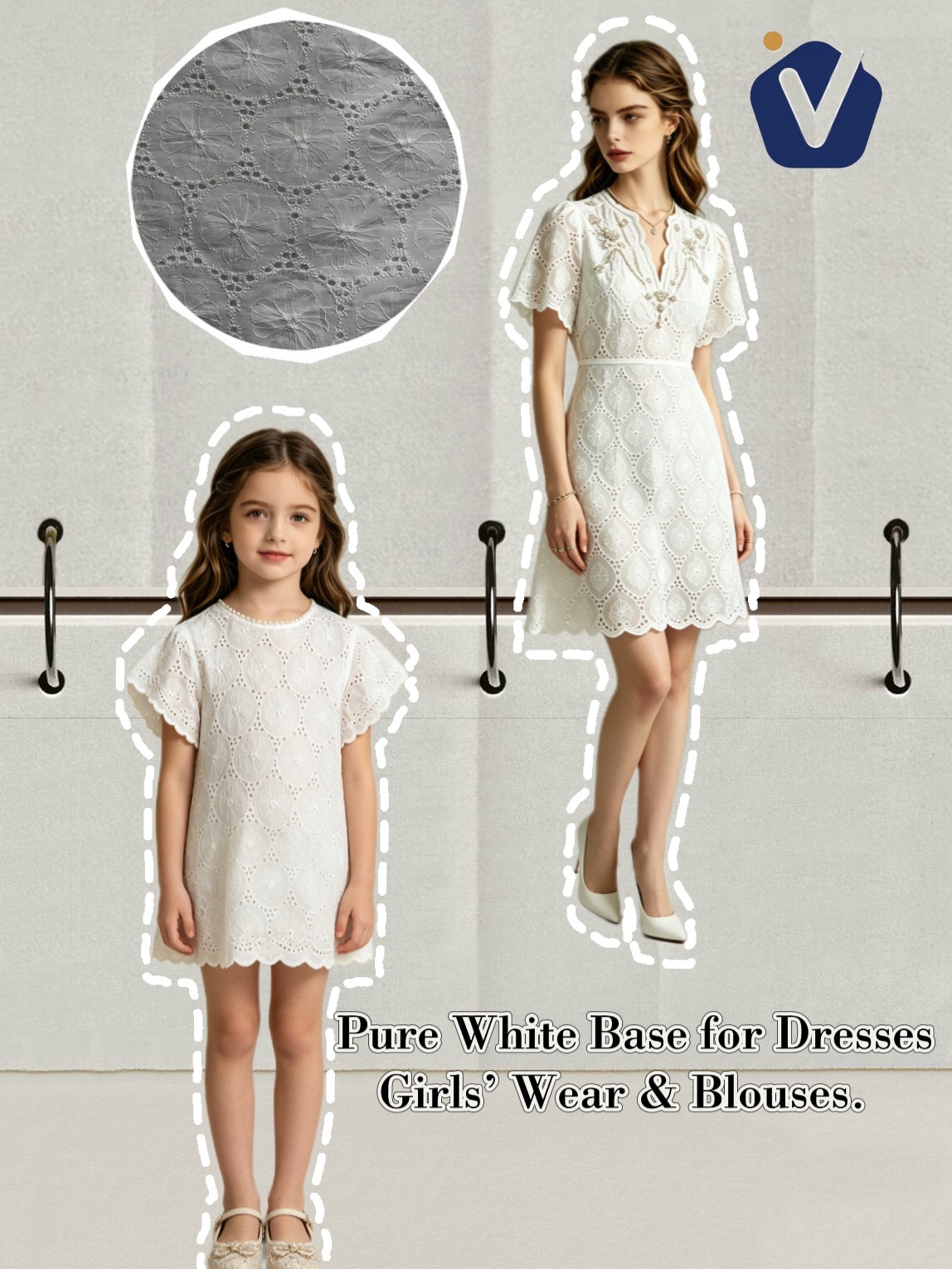FP78135 | 3D floral eyelet | Dress