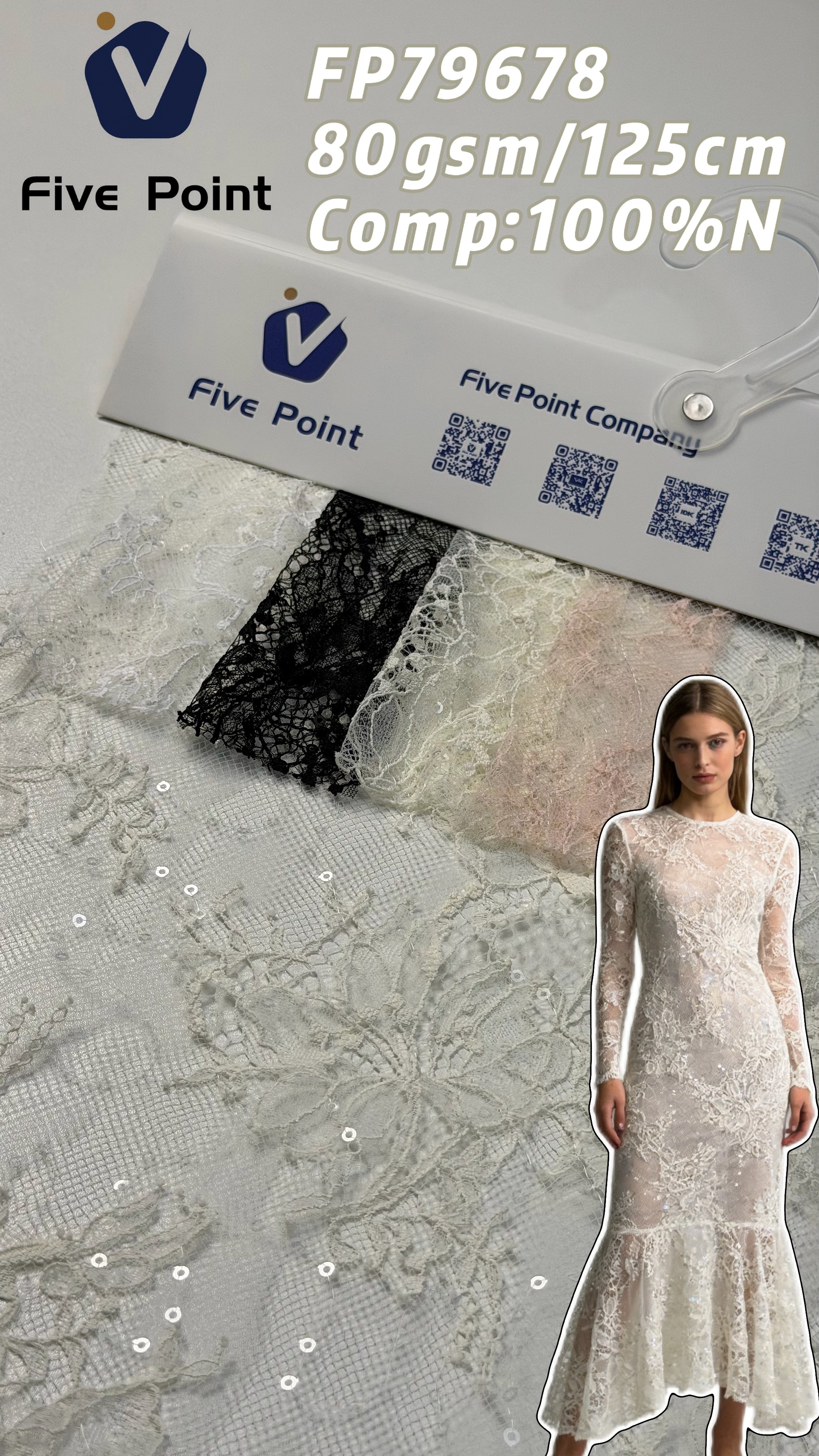 FP79678 | Shimmering openwork lace | Dress