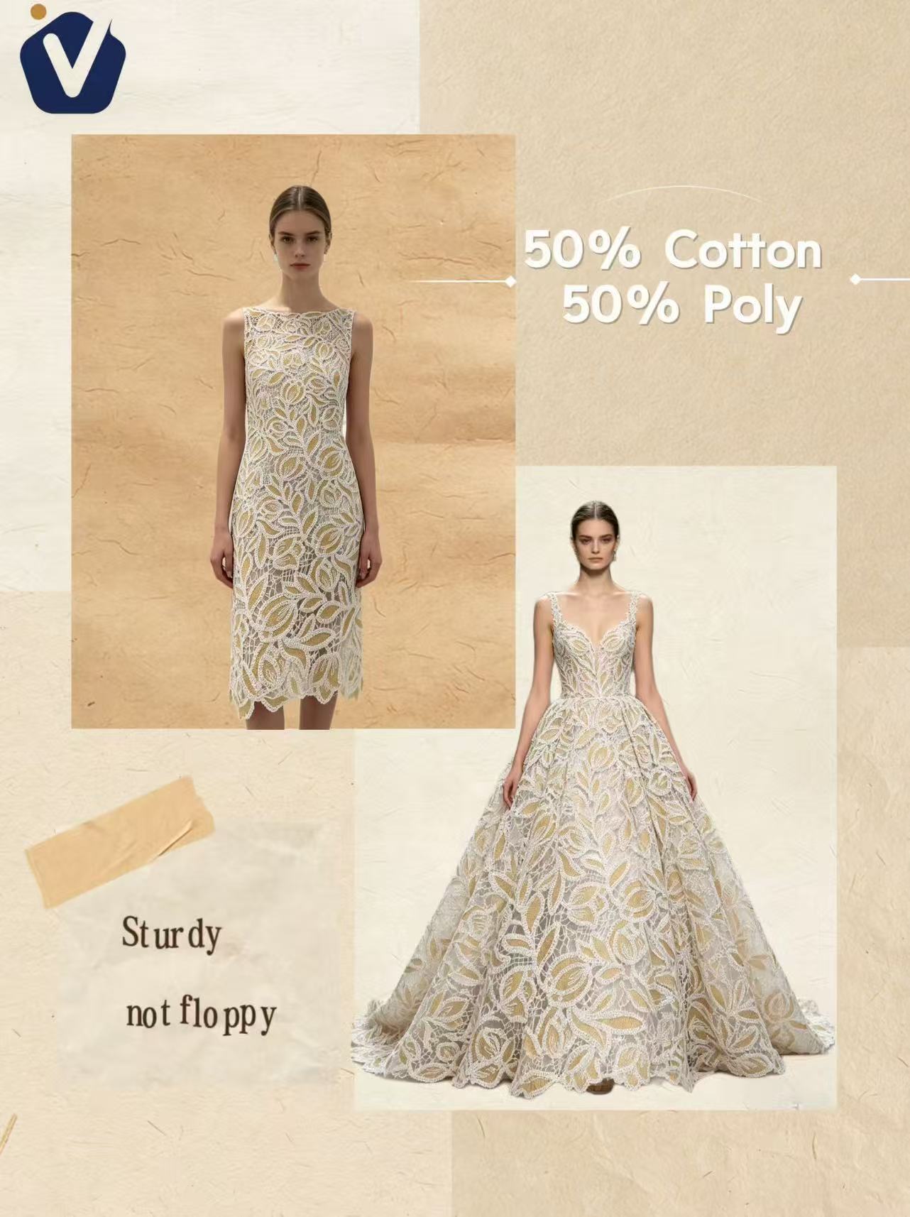 FP83121 | Shimmering openwork lace | Dress