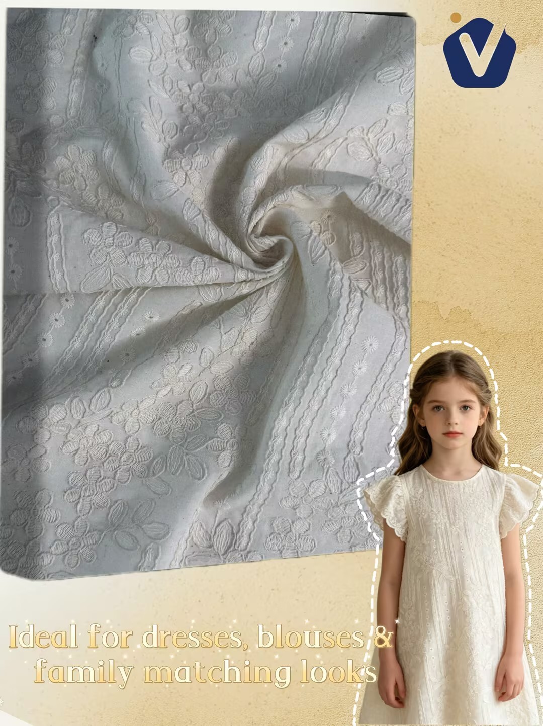 FP79075 | 3D floral eyelet | Dress