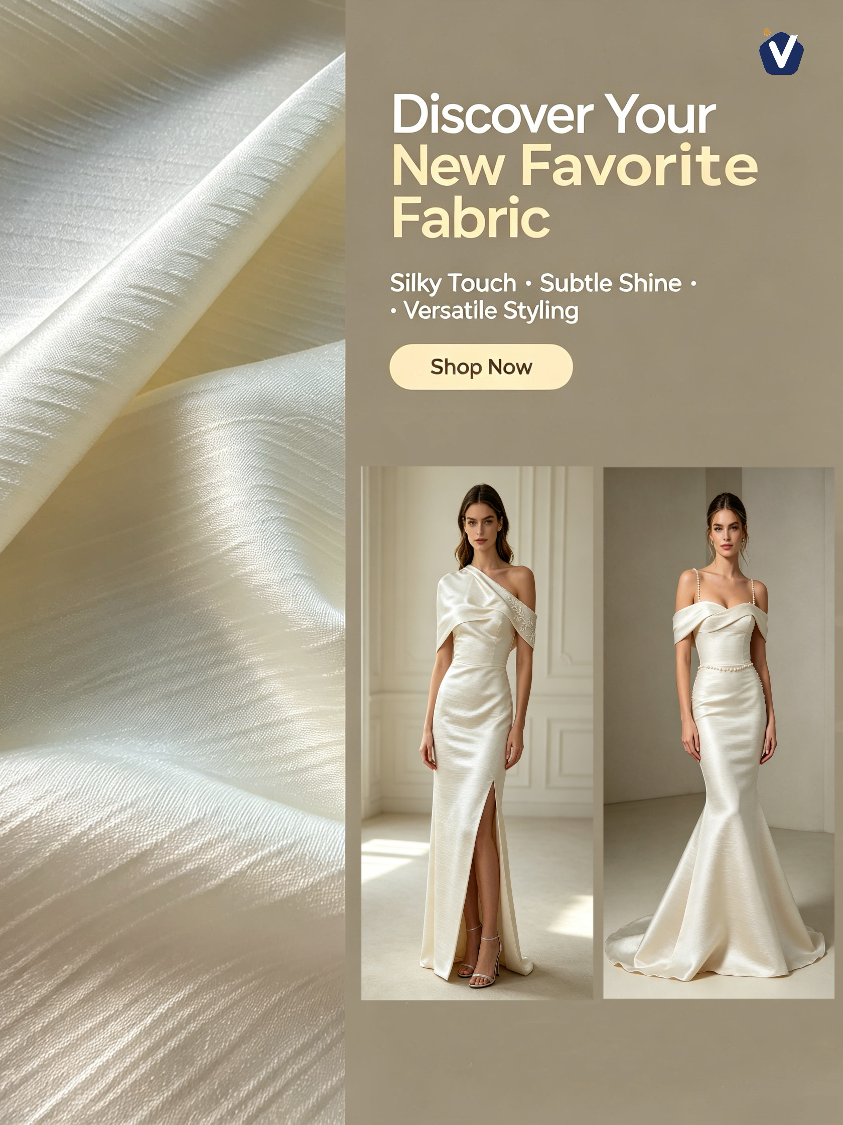 FP84963 | Silky glossy satin | Robe