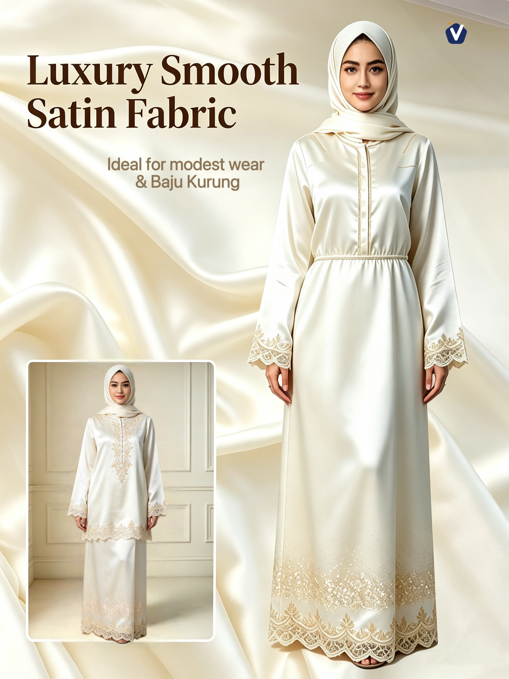 FP48260 | Silky glossy satin | Robe