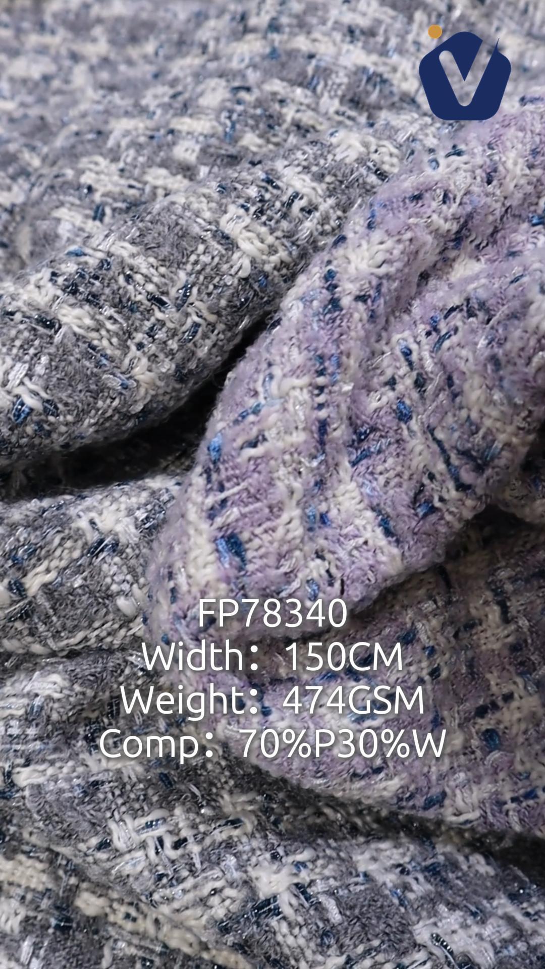 FP78340 | Warm wool-blend tweed | Women's co-ord set