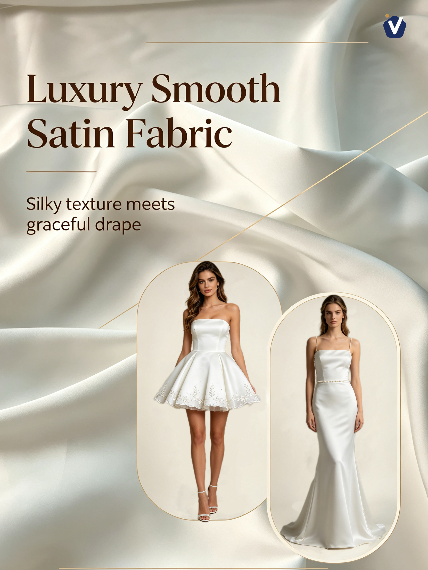 FP84964 | Silky glossy satin | Robe
