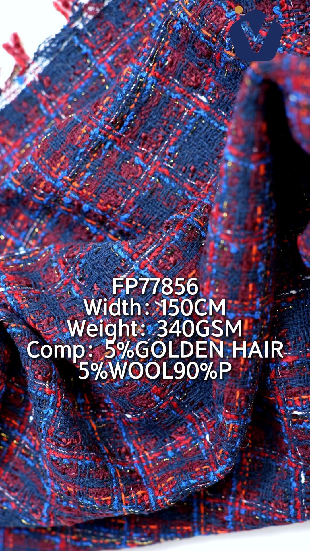 FP77856 | Tweed benang campuran premium | Set pakaian wanita