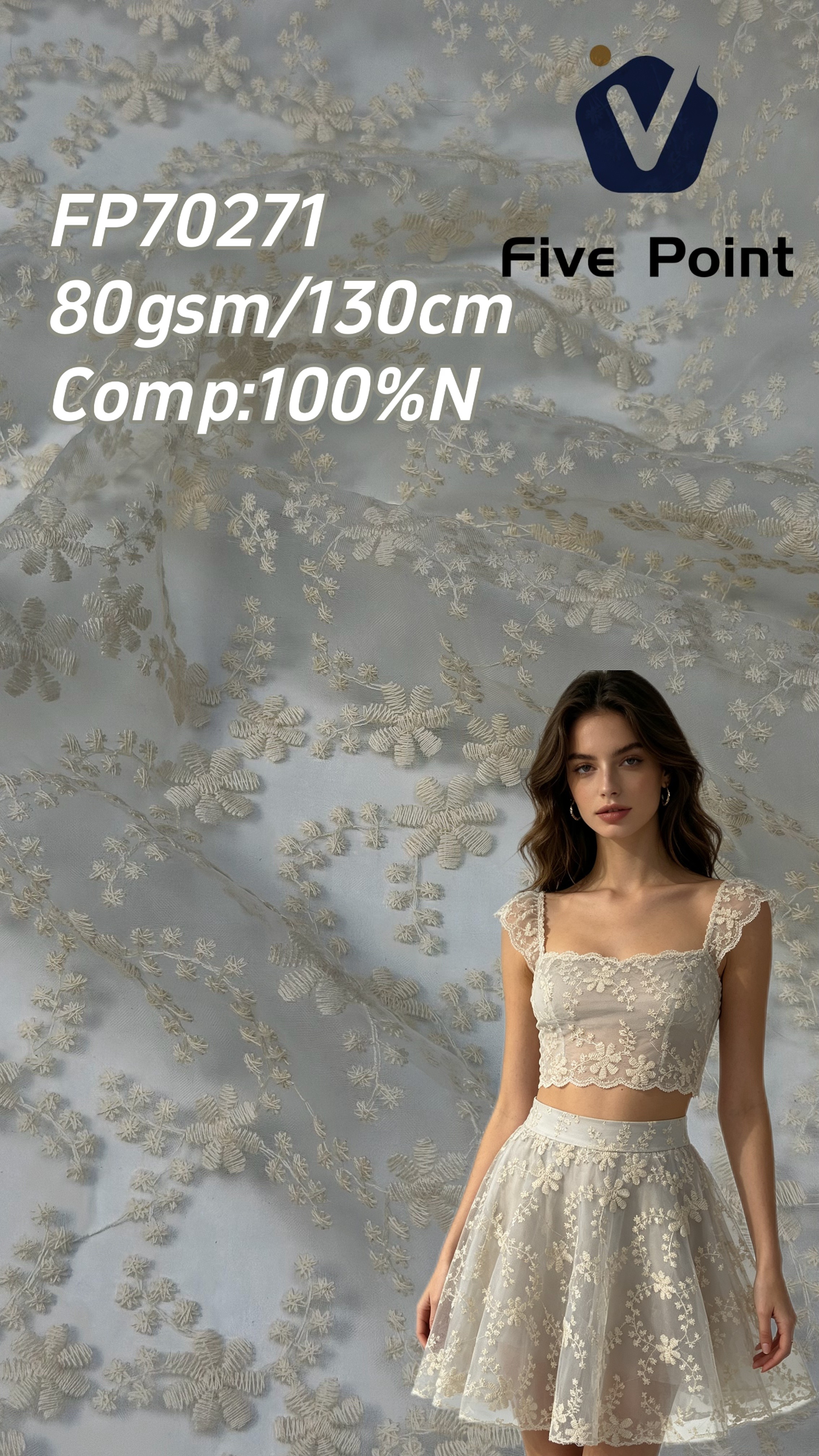 FP70271 | Shimmering openwork lace | Dress
