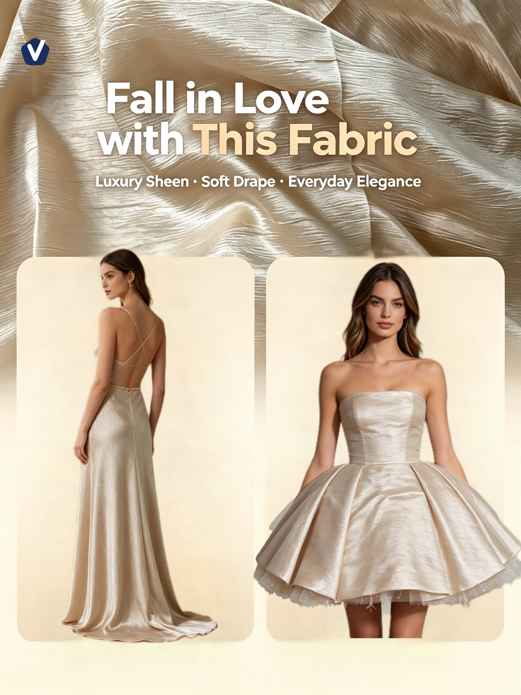 FP39172 | Silky glossy satin | Robe